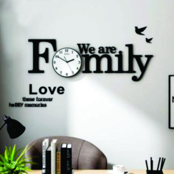 Family Alphabet Large Decorative DIY Wall Clock WC125